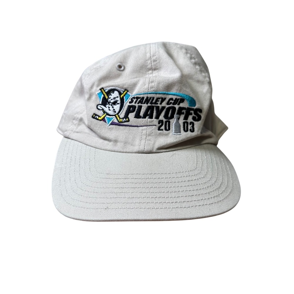 Twins Enterprise Anaheim Mighty Ducks 03 Stanley Cup Playoffs Hat Tan Mens OSFA